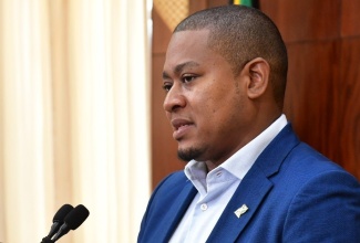 Minister of Agriculture, Fisheries and Mining, Hon. Floyd Green, addresses Wednesday’s (September 25) post-Cabinet press briefing at Jamaica House.

