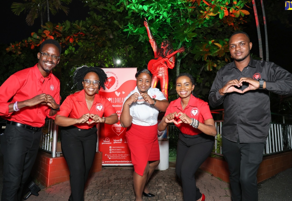 HFJ Lights Up Bob Marley Statue for World Heart Week 2024