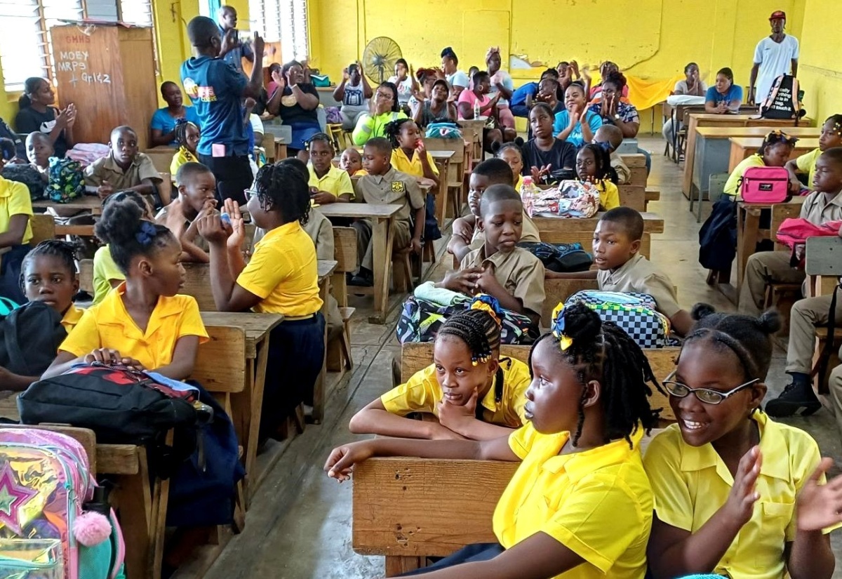 Students at an orientation session held at the Milk River Primary and Infant School in Clarendon, on September 3.

