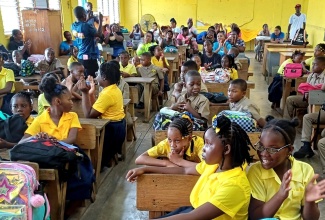 Students at an orientation session held at the Milk River Primary and Infant School in Clarendon, on September 3.

